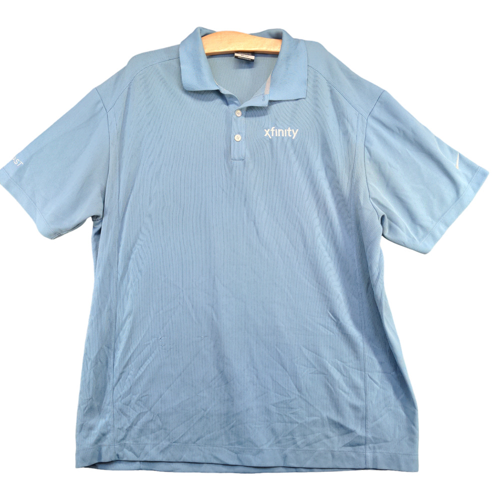 Nike Dri-Fit Men's Xfinity Golf Polo Shirt Blue 2XL Short Sleeve Polyester